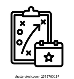Event Planning line icon, vector, pixel perfect, illustrator file 