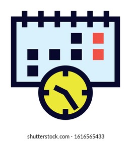 Event Planning Schedule. Simple Vector Color Icon.