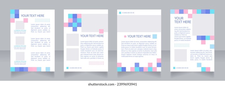 Event planning service advertisement blank brochure layout design. Vertical poster template set with empty copy space for text. Premade corporate reports collection. Editable flyer paper pages