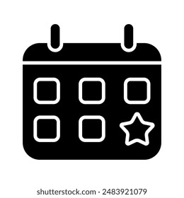 Event planning set icon. Calendar, date, schedule, special occasion, important day, celebration, reminder, appointment, holiday, milestone, anniversary, booking.