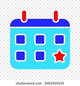 Event planning set icon. Calendar, date, schedule, special occasion, important day, celebration, reminder, appointment, holiday, milestone, anniversary, booking.