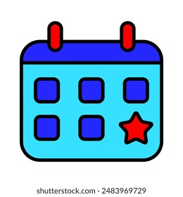 Event planning set icon. Calendar, date, schedule, special occasion, important day, celebration, reminder, appointment, holiday, milestone, anniversary, booking.