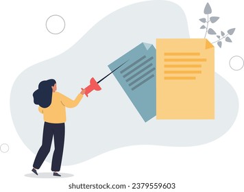 Planificación de eventos y administración de tiempo con notas pegajosas.Organización de trabajo con informes de tareas escritos para un plan de proyecto eficaz.ilustración vectorial plana
