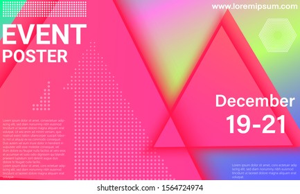 Event poster. Business background. Colorful elements. Announcement conference. Abstract cover design. Vector illustration.