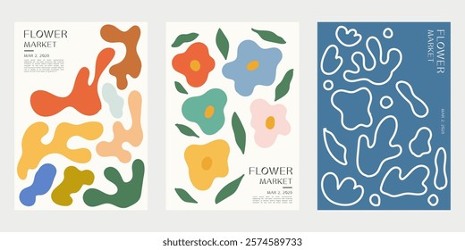 Event poster design. Flower poster. Modern flower illustration for poster, banner, festival poster, cover, background and media design.