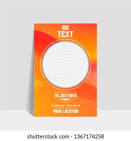 Event Poster. Dotted Lines Futuristic Flyer Design Concept for Events. Banner, Brochure.