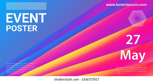 Event poster. Party background. Fluid flow. Futuristic composition. Liquid shapes. Abstract cover design. Vector illustration.