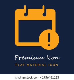 Material premium de evento ui ux icono vector aislado en colores azul marino y naranja