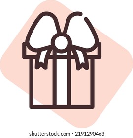 Event present, illustration, vector on a white background.