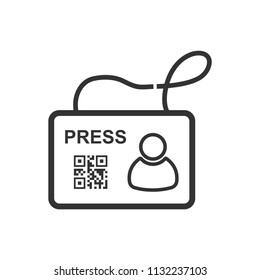 Event Press Id Card.Badge Icon.