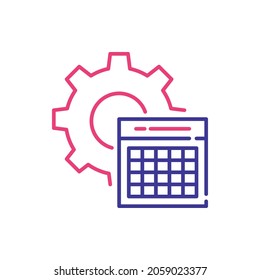 Event Processing vector 2 colour icon style illustration. EPS 10 file