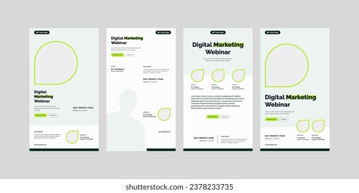 event promotion set that encompasses a range of promotional materials, including rollup standee banners, flyers, and social media story templates, all tailor-made to advertise webinars effectively