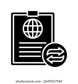 Event Recap glyph icon, use for journalist, broadcasting, education, news and media UI, UX kit, app and web development, digital or print.
