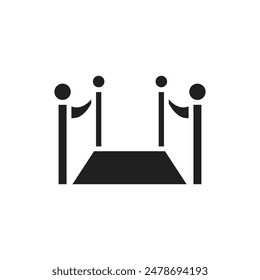 Event Red Carpet Filled Icon Vector Illustration
