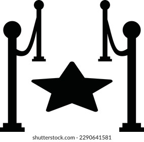 vector de icono de alfombra roja de evento