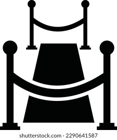 Vektorsymbol des ereignisroten Teppichbildes