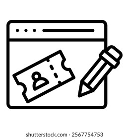 Event Registration Icon Element For Design