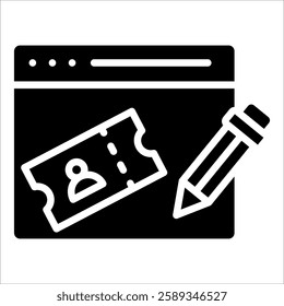 Event Registration Icon Element For Design