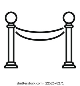 Event ribbon barrier icon outline vector. Work manager. Task office
