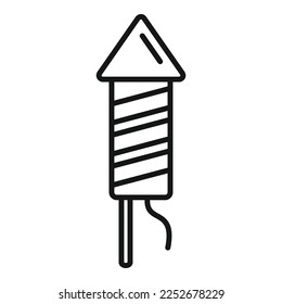 Event rocket icon outline vector. Time manager. Meeting work