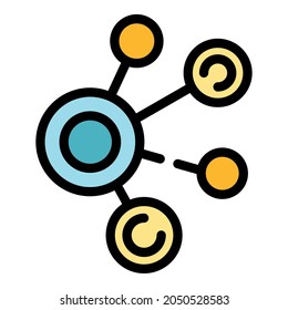 Event roles icon. Outline event roles vector icon color flat isolated