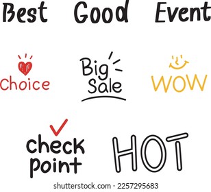 
Event Sale Advertising Banner Calligraphy Handwriting