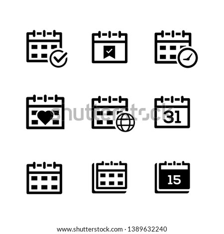 Event schedule calendar icon Black version