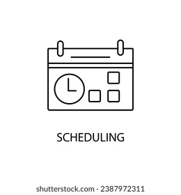 Event Schedule concept line icon. Simple element illustration. Event Schedule concept outline symbol design.