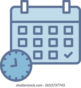 Symbol "Ereigniszeitplan - Blauer Ton"