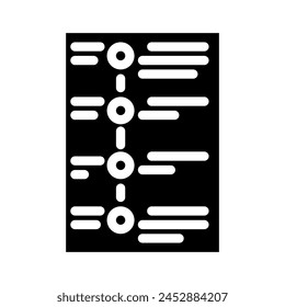 event schedule glyph icon vector. event schedule sign. isolated symbol illustration