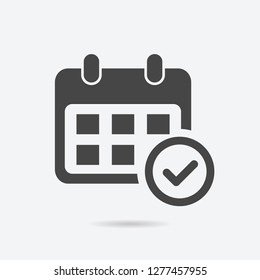 Event schedule icon flat style isolated on background. Event schedule sign symbol for web site and app design.