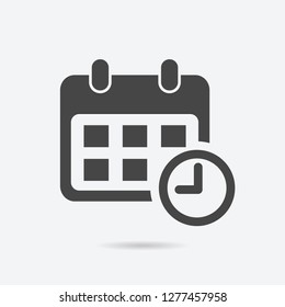 Event schedule icon flat style isolated on background. Event schedule sign symbol for web site and app design.