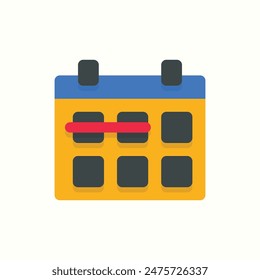 icono de programación de eventos, conjunto de iconos de color plano aislado