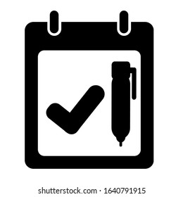 event schedule icon on white background
