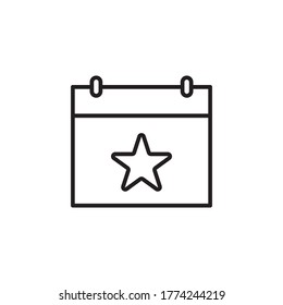 event schedule icon outline design vector illustration black style. isolated on white background