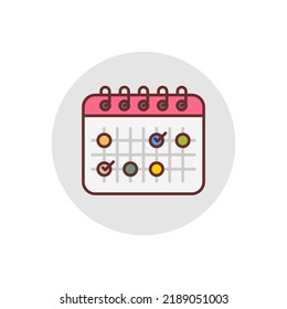 Event Schedule icon in vector. Logotype