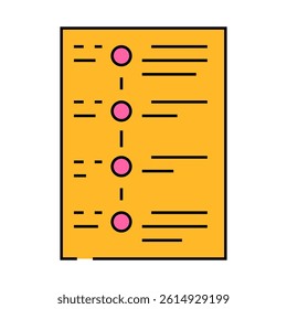 event schedule line icon vector. event schedule sign. isolated symbol illustration