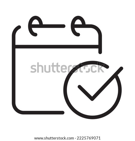 Event Schedule outline icon. Appointment Request Vector illustration.
