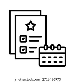 Ilustração do vetor do ícone de estrutura de tópicos da programação de eventos