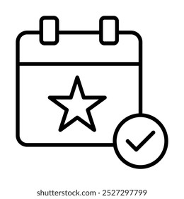 Ilustración vectorial de la línea de iconos del Programador de eventos