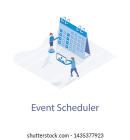 
Event scheduler vector illustration design
