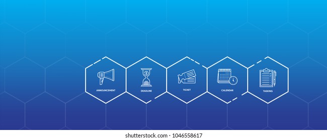 Event Services & Scheduling Infographic Icon Set