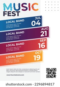 event shcedule music fest template.