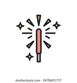 Event Sparkler Icon Vector Illustration