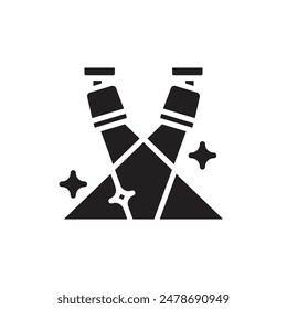 Ilustración vectorial de iconos rellenos de Event Spotlight