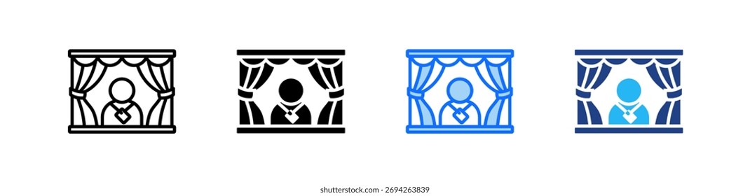 Event Staff Icon Set Multiple Style Collection
