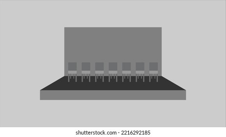 Event Stage Backdrop - Vector Mock Up