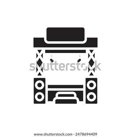 Event Stage Filled Icon Vector Illustration