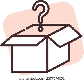 Event surprise, illustration or icon, vector on white background.