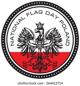Event symbol National Flag Day Poland. Vector illustration.